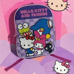 Sanrio Hello Kitty & Friends Backpack Purple Kids Bag My Melody Kuromi Keroppi